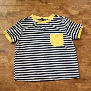 Striped Navy and Yellow Kids Shirt